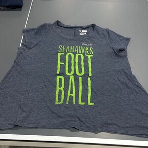 Women's Blue Seahawks Football Tee